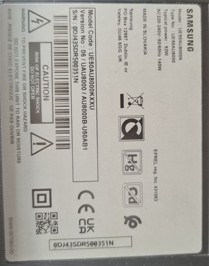 Samsung 50" Smart 2021