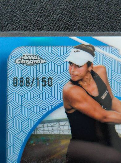 Jessica Bouzas Maneiro On Card Blue Autograph Refractor 088/150 2026 Topps Chrome Tennis