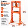 20 Ton Hydraulic Shop Press  Heavy-Duty H-Frame Garage Press with Adjustable Worktable Image 4