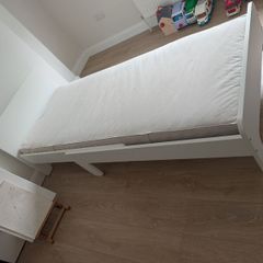 Ikea Childrens Bed, Mattress, and Protector