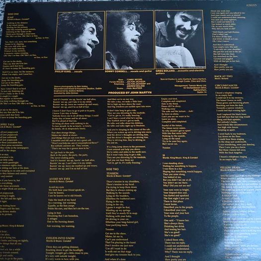Scullion,  Balance and Control Vinyl LP (1980), Irish Folk Rock