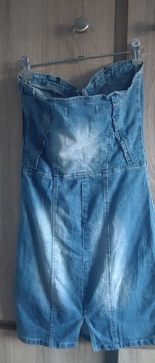 Denim dress size fits Xs s