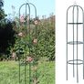 Large 2M Black Metal Garden Obelisk Heavy Duty Strong Tubular Plant Cage For Roses, Climbing Plants Support Structure Garden Decoration Image 2