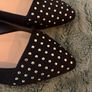 NEW Black Suede Flats / Ballerina Pumps with gold stud detail - Size 39 / Size 6 Image 4