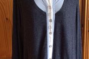Just White by SE Navy blue and white top Eu 48 Uk 20/22 Includes postage