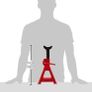 Steel Jack Stands, 3 Ton Capacity - 1 Pair Image 2