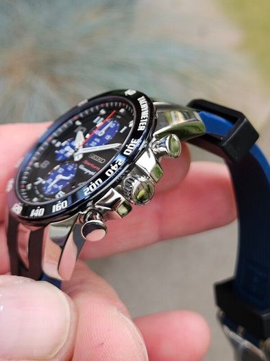 Watch Seiko Sportura. Chronograph. Alarm