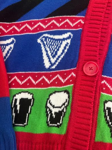 One of a kind Guinness Christmas Cardigan