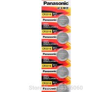 Panasonic CR2016 Battery 3V Lithium 5 Pack