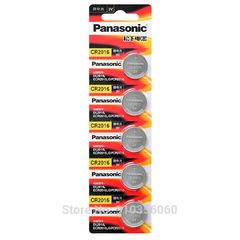 Panasonic CR2016 Battery 3V Lithium 5 Pack