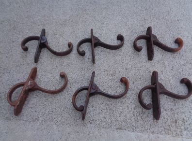 Vintage Metal Door Handles x 6 for Sale