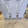 SET OF 2 Silver Rhinestone Band Champagne Flutes. Image 5