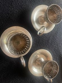 Antique egg cup and stand