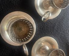 Antique egg cup and stand