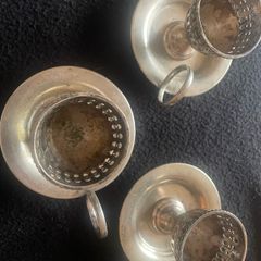 Antique egg cup and stand