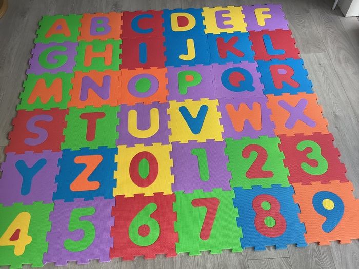 36 piece large  foam alphabet/numbers floor puzzle
