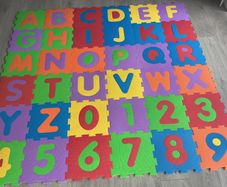 36 piece large  foam alphabet/numbers floor puzzle