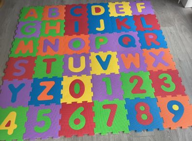 36 piece large  foam alphabet/numbers floor puzzle