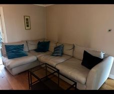 Grey L shaped couch