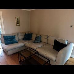 Grey L shaped couch