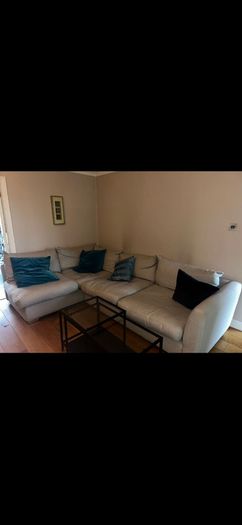 Grey L shaped couch