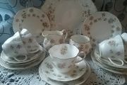 Queens "Apple Blossom" China Teaset Eighteen Piece