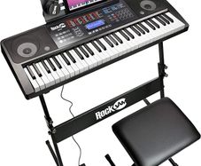 61 Key Keyboard Piano with Keyboard Bench, Digital Piano Stool, Sustain Pedal and Headphones (FREE SHIPPING)