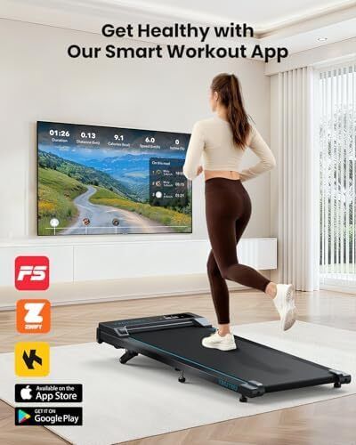 Walking Pad with 8% Incline, 10km/h Under Desk Treadmill for Home, 2.75HP Quiet Portable Treadmill