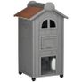 Solid Wood Cat Condos Natural Water Proof Outdoor 2-Floor Pet Shelter Image 3