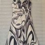 Elegant Black & White Abstract Print Dress - Size 36 (EU) Image 6