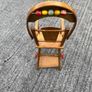 Vintage wooden doll high chair FROM THE 1930S featuring a built-in play tray with a wire bead Image 9