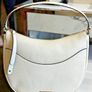 Unwanted gift Michael Kors Dover Lg Half-moon Hobo Pebbled Leather Shoulder Bag Light Cream Image 2