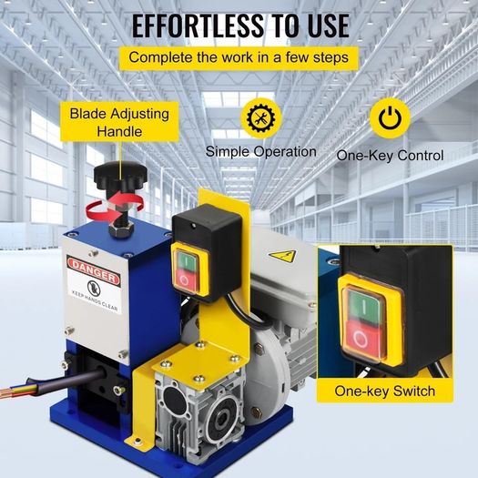 Electric Wire Stripping Machine Portable Wire Stripper Cable Stripper 1.5-25mm 180W 220V for Scrap Copper Recycling