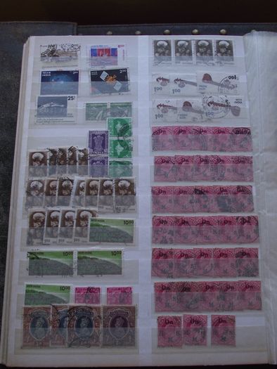 A big collection of Stamps from India, presented in the stock book