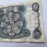 bank of england 5  pound note 1962-1966 Image 5