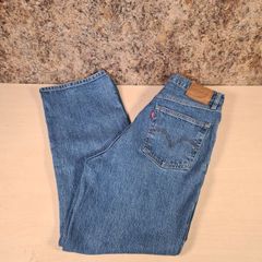 LEVIS RIBCAGE STRAIGHT Blue denim jeans stretchy Size W30 L27  women girls