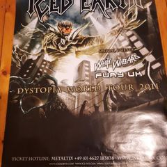 ICED EARTH: Dystopia World Tour poster from 2011 - Excellent Condition