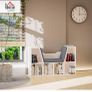 HOMCOM Bookcase Storage Shelf with Cushioned Reading Seat, Cube Bookshelf Organizer for Bedroom Living Room, White Image 4