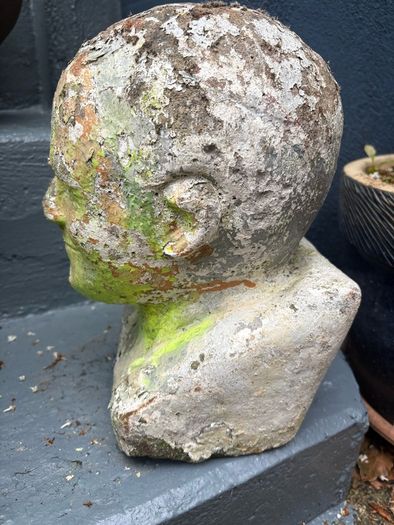 Vintage reconstituded stone bust