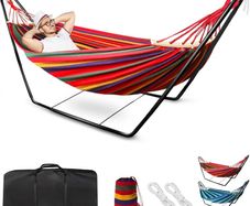 2 Seater Outdoor Hammock Swing Bed Garden Camping