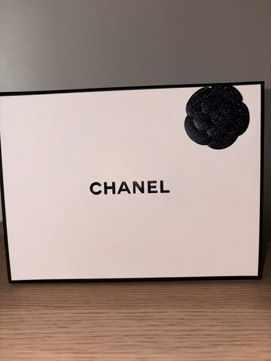 Authentic Chanel beauty tweed pouch