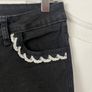 New Encuentro Denim Stretch Dark Black Shorts - Size 10/12 / EU38 Image 5