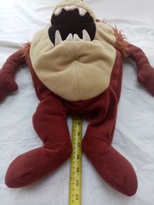 Taz Looney Tunes Soft Toy with Velcro opening pouch for PJs