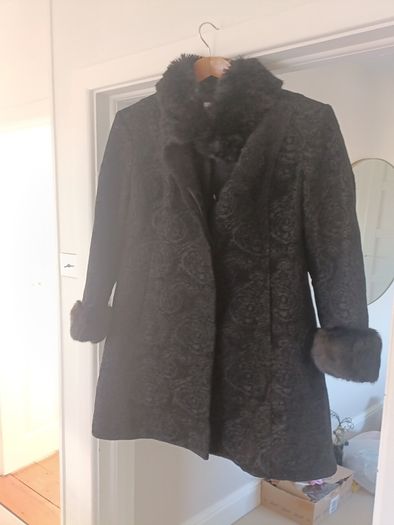 Heavy black coat UK 12
