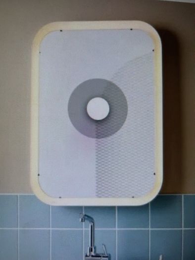 Mirror with integrated lighting, white, 60x80 cms