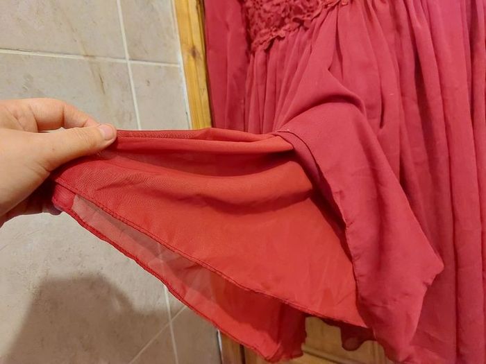 Red lace backless mini dress (free postage)