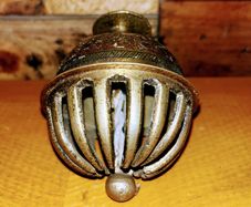 vintage brass claw bell