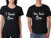 Love Engagemen Couple T-shirts Great Gift Present For Valentines Day Idea