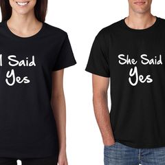 Love Engagemen Couple T-shirts Great Gift Present For Valentines Day Idea