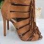 RIVER ISLAND tan fringed high heels Sz 4 UK - Bnwt Rrp 100 Image 5